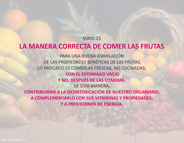 La manera correcta de comer las frutas